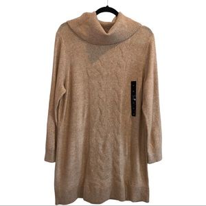 Banana Republic Ribbed Knit Cowl Neck Sweater Dress Size XL NEW